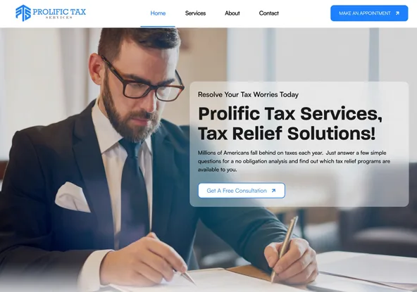 Prolific Tax Services — project screenshot